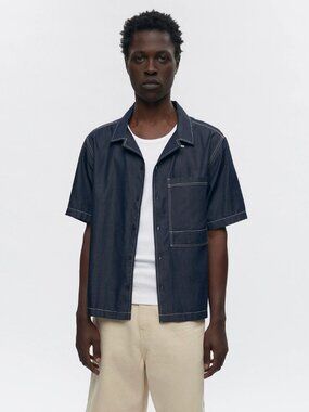 Kotn chambray camp collar shirt (men's medium)